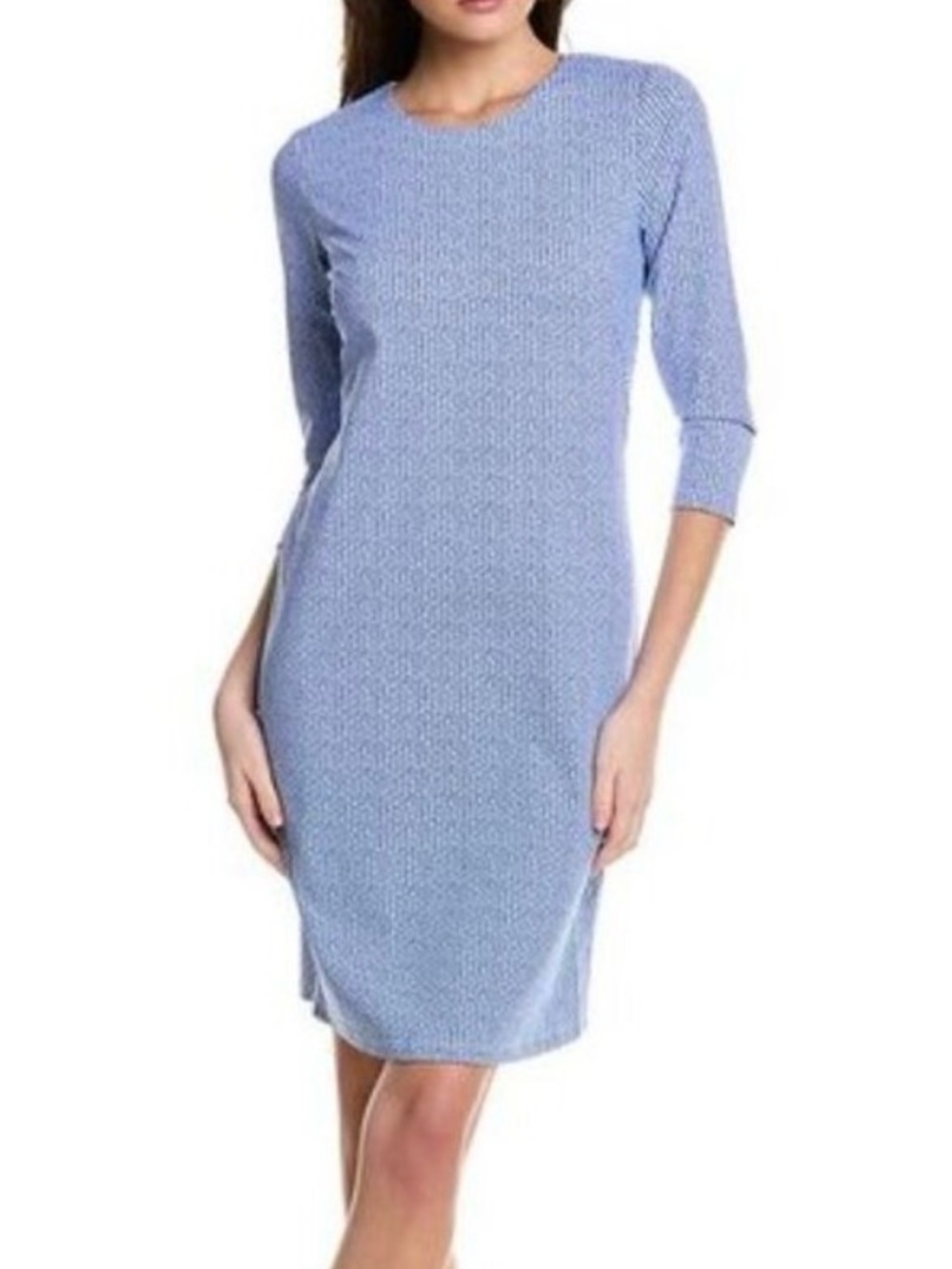 J McLaughlin NWT Sophia Catalina Cloth Dress 3/4 Sleeve Blue White Resort Travel